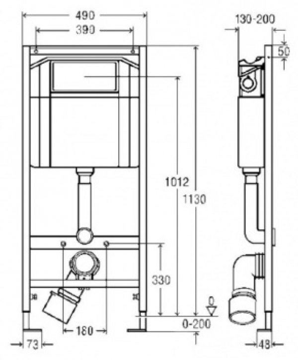 Система инсталляции для унитазов Viega Eco-WC 673192 4 в 1