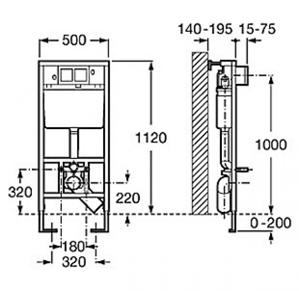 Инсталляция Roca DUPLO WC 890090020
