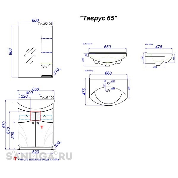 Таврус 65 см.