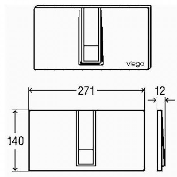 Инсталляция Viega Eco-WC 727550 3в1  для унитаза с кнопкой смыва