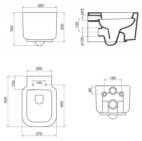 Унитаз подвесной BelBagno VASO