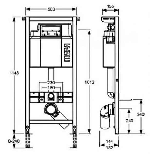 Инсталляция для унитаза Mepa VariVIT A31 512318 (с клавишей Mepa Sun 421670)