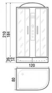 Dunay 120х80/26 см.L/R