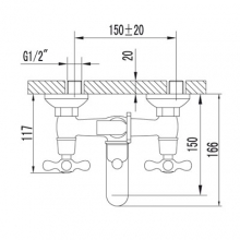 Смеситель для ванны STANDARD LM2102C