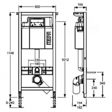 Инсталляция для унитаза Mepa VariVIT A31 512318 (с клавишей Mepa Sun 421670)