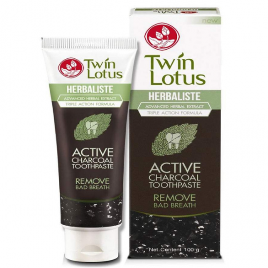 Органическая зубная паста с бамбуковым углем Twin Lotus